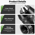 thumbnail image 4 of 28Pcs Drill Chuck Collet Set for Dremel 1/32 to 1/8 Replacement 4486 Drill Keyless Bit Chuck Shank Rotary Tool Quick Change, 4 of 5