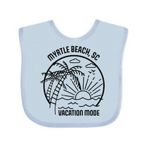 Inktastic Summer Vacation Mode Myrtle Beach South Carolina Boys or Girls Baby Bib