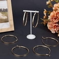 thumbnail image 4 of 3 Pairs Brass Hoop Earrings for Women Ring Real 14K Gold Plated 60x3mm, 4 of 7