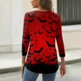 thumbnail image 4 of Trgacdwlo Halloween Shirts for Women 3/4 Length Sleeve Funny Pumpkin Ghost Fall Womens Henley Tops Spooky Season Pullover for Women, 4 of 5