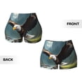 thumbnail image 3 of Sikiie Forest River Bald Eagle Print Workout Shorts Women Scrunch Butt Gym Shorts Seamless High Waist Tummy Control Yoga Biker Athletic Shorts, 3 of 5