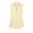 thumbnail image 4 of Guieoi Summer Dresses for Women Plus Size for Beach Vacation Sleeveless V-Neck Midi Dress Yellow XL, 4 of 8