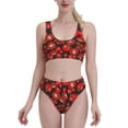 thumbnail image 2 of Picia Tomato Women's High Waisted Bikini Scoop Neck Swimsuit Two Pieces Bathing Suit-Large, 2 of 8