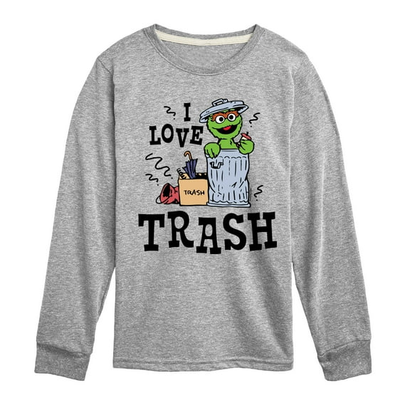 Sesame Street - I Love Trash - Toddler and Youth Long Sleeve T-Shirt