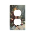 thumbnail image 3 of Switch Panel Switch Decoration 2.76x4.53x0.28 Inches Unused Outlet Cover Switch Plate Wall Plates Living Room Kitchen Bedroom Study Switches Christmas Red Candle Picture, 3 of 8