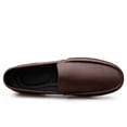 thumbnail image 5 of Men's Casual Loafers Slip On Leather Shoes Comfortable Lightweight Driving Shoes Male Moccasins Classic Penny Loafer Flats Boat Shoes Outdoor Walking Shoes, 5 of 12