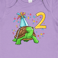 thumbnail image 4 of Inktastic 2nd Birthday Cute Turtle in Party Hat with Confetti Boys or Girls Baby Bodysuit, 4 of 5