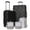BLACK, variant on Luggage Sets Hardside 2 Piece Lightweight Hardshell Suitcase with Double Spinner Wheel and 3PCS Packing Cubes,(18"&26")PINK