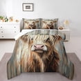 thumbnail image 1 of Erosebridal Ensemble de Literie Taureau des Highlands, Couette Simple, Couette en Duvet d'Animal de Ferme, Décor de Ferme, Réversible, 1 of 7