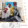 thumbnail image 5 of Blue Rooster Blanket Soft Cozy Warm Throw Blanket for Couch, Plush Fuzzy Flannel Fleece Blankets for Sofa, Watercolor Farmhouse Animals Sunflower Bed Blankets Lightweight Gifts for Women, 32"x48", 5 of 9