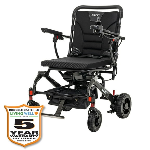 Pride Mobility Jazzy Carbon Travel Lite Power Chair, Black