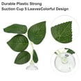 thumbnail image 4 of Unique Bargains 4pcs Betta Fish Leaf Pad Hammock Resting Hide Plants Decor Green 3.15"x1.93" with Suction Cup, 4 of 7