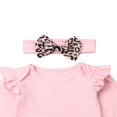thumbnail image 4 of CNKOO Bébé Fille Rose Tops Léopard Printing Pantalons Tenues, 4 of 6