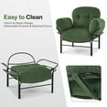 thumbnail image 2 of MCombo Modern Accent Chair with Ottoman, Living Room Chairs with Removable and Washable Cushion, Chenille Upholstered Leisure Sofa Chair for Bedroom Office 4071, 2 of 9
