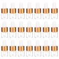 thumbnail image 1 of 100 botellas de aceite esencial rellenables de 1 ml con gotero, de vidrio, 1 of 5