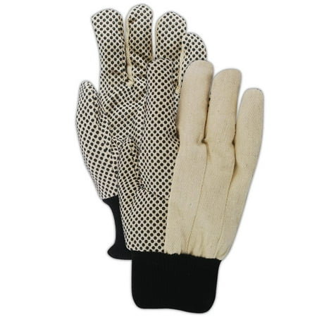 Dotted Mens Glove - Magid MultiMaster PVC Dotted Mens Canvas Gloves, 12 Pairs