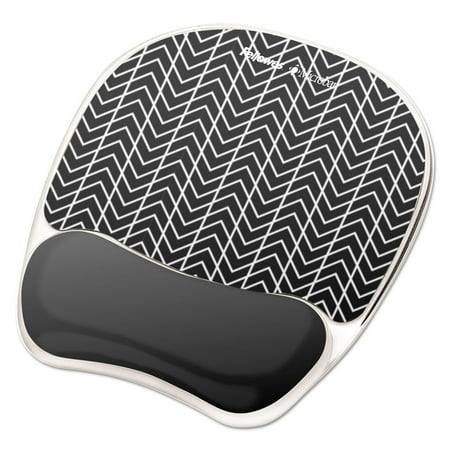 UPC: 0043859716272 | Fellowes FEL9549901 PlushTouch Microban Mouse Pad Wrist Rest 1 Black White