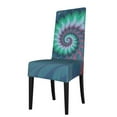 thumbnail image 1 of ZICANCN Dream Spiral Geometry Chair Protectors Seat Covers , Dining Chair Slipcovers for Dining Room Hotel Kitchen Blue Abstract Fractal, 1 of 8