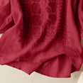 thumbnail image 6 of ZJXFGS Womens Blouses formal Tops Cute Blouses Basic Tops for Woman Plus Size Blouses 3/4 Length Sleeve Womens Tops Cute Blouses for Women Red XL, 6 of 7