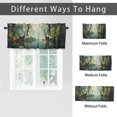 thumbnail image 6 of Forest Deer Rod Pocket Thermal Insulated Curtain Valance Wild Animals Spring Rainforest Landscapes Privacy Window Valances for Living Room Kitchen 54 by 18 in, 1 Panel, 6 of 6