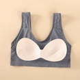 thumbnail image 5 of Womens Wireless Bras Comfortable Push Up Bra Plus Size Everyday Bras for Women Ndbuld Women's Solid Color Backless Sexy Seamless Push-Up Beautiful Back Underwear Everyday Bras Gray M, 5 of 6