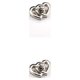 thumbnail image 2 of Kenally Cierre de bolsa Cierre de corazón Hebillas de giro Decorativo Exquisito Atractivo Cierre de seguridad en forma de corazón Plata a Plata 2Conjunto, 2 of 6