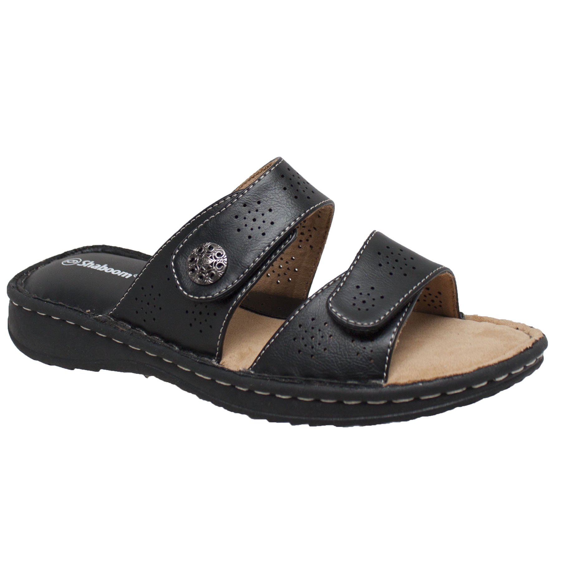 Shaboom Women s Comfort  Slide Sandals  Black Walmart 