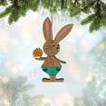thumbnail image 2 of Clearance Sale! Easter Party Decorations Supplies Home Door Wall Tree Wooden Hanging Pendants Rabbit Wooden Hanging Ornaments Hangs Practical Home Decor 5.7" X 0.2" X 3.1", 2 of 5