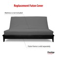 thumbnail image 3 of Premium Cotton/Polyester Futon Cover by Prestige Furnishings - Solid Collection - Solid Light Gray - Full XL Size (54" x 80"), 3 of 6