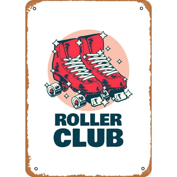 Sports Roller Skates Poster 12"x16" Retro Vintage Metal Sign Home Man Cave Art