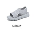 thumbnail image 3 of Guardurnaity Sandalias de verano para mujer, ideales para paseos informales por la playa y aventuras al aire libre. Zapatos de moda para mujer. Calzado G-YW179gris, en caja 37, 3 of 6