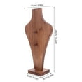 thumbnail image 5 of OULII Solid Wood Necklace Display Stand Vase Shaped Jewelry Holder for Storage in Chocolate, 5 of 6