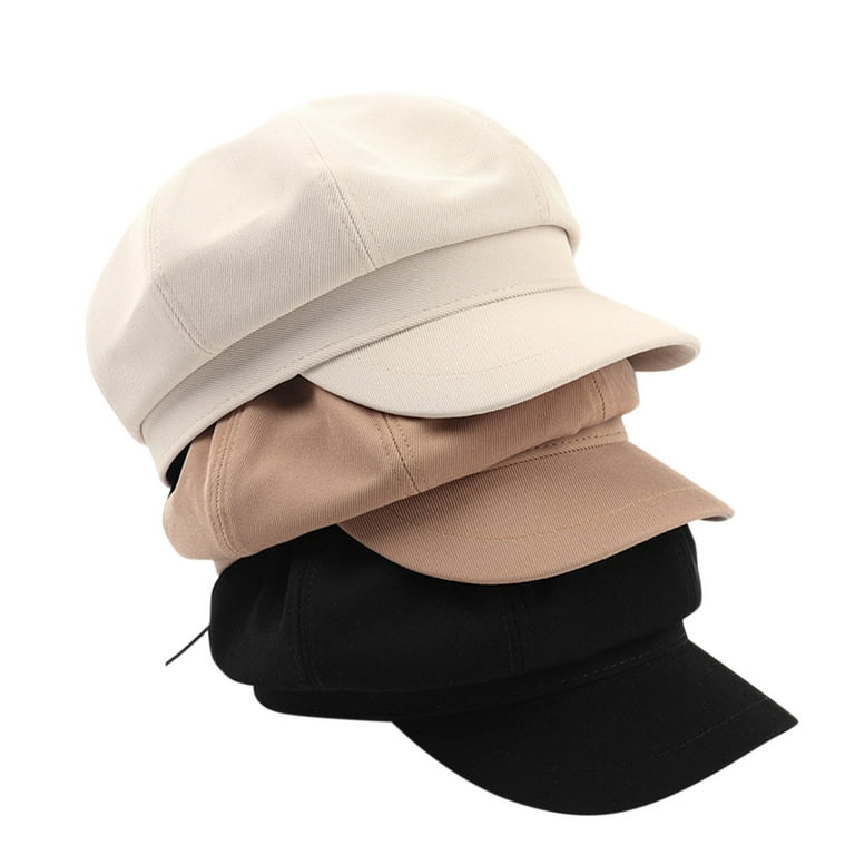 Hunpta Beret Hats For Women Solid Hat Caps Vintage Hard Edge Caps Casual Visors