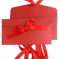 thumbnail image 6 of Red Decorative Envelopes 20 Pcs Paper Invitation Envelopes with Ribbon Bow Gift Card Holders Thicken Greeting Envelope Set Wedding Party Favors Birthday Festival Supplies By Topboutique, 6 of 7