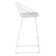 thumbnail image 3 of Nordic Metal Modern Bar Stool Bar in White, Set of 2, 3 of 9
