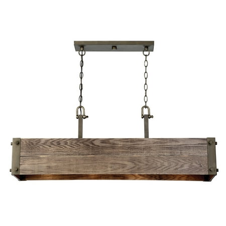 

Island Lighting 4 Light With Bronze Finished Wood Medium Base 11 inch 240 Watts