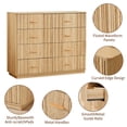thumbnail image 6 of YOCWO Unique Fluted 8 Drawer Dresser, Mid Century Double Storage Dresser Chest of Drawer for Bedroom, Natural, 6 of 7