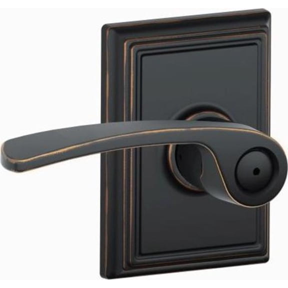 Schlage F40 MER 716 ADD F-Series Privacy Lock, Zinc