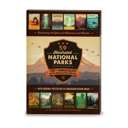 Anderson Park Lansing 59 Illustrated National Parks - Hardcover : 100th Anniversary of the National Park Service ()