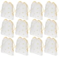 thumbnail image 1 of Raindrops 25Pcs Transparent Frosted Drawstring Storage Bags Strong Thickened Bags for Shoes and Sundries, 1 of 6