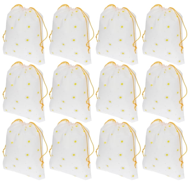 Raindrops 25Pcs Transparent Frosted Drawstring Storage Bags Strong Thickened Bags for Shoes and Sundries