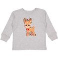 thumbnail image 3 of Inktastic Cute Christmas Reindeer with Christmas Lights Boys or Girls Long Sleeve Toddler T-Shirt, 3 of 5