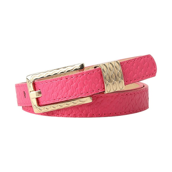 ibiyuan Womens Belts For Jeans Women Skinny Leather Belt for Jeans Pants Dresses with Square Buckle, Thin Leather Waist Beltd Casual Pants