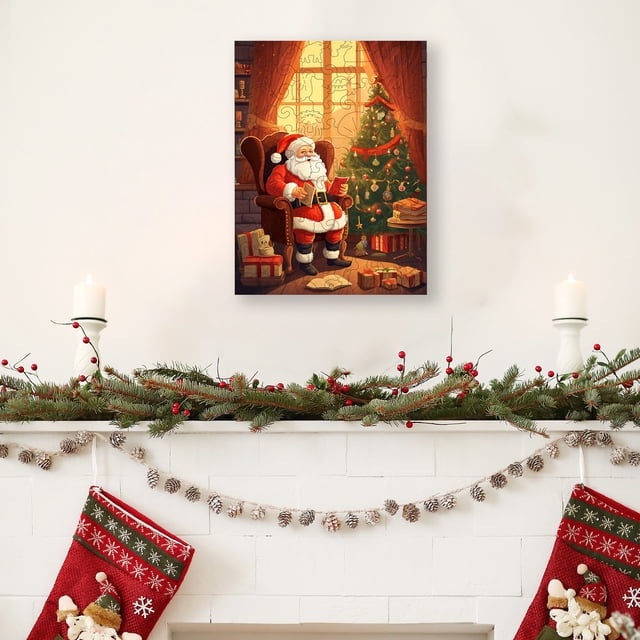 TIMIFIS Festival Puzzle Christmas Wooden Puzzle Shaped Anicorporeal Mal Shaped Wooden Adult Toy Flat Puzzle Rectangular Puzzle Holiday Puzzle Class Home Decoration