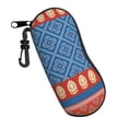 thumbnail image 2 of ZICANCN Sunglasses Soft Case, Orange Floral Stripe Aztec Neoprene Zipper Eyeglass Case for Men Women, 2 of 9