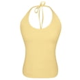 thumbnail image 7 of oqasdz Women Tank Tops Workout Halter Neck Slim Fit Camisole Solid Color Sleeveless Stretchy Tank Top Athletic Casual Outdoor, 7 of 7