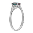 thumbnail image 2 of Galaxy Gold Size 7.0  14K Solid White Gold Ring with Natural Diamonds &  Lab. Grown  Alexandrite, 2 of 5