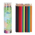 thumbnail image 1 of Uxcell 24 Colors Coloring Pencils Set, Soft Core Colored Pencils Hexagonal Shape Coloring Drawing Pencil (Green Bucket), 1 of 5