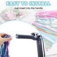 thumbnail image 4 of Uxcell Bike Streamers, Colorful Scooter Handlebar Tassels Grips Ribbon Accessories Decorations, Silver/Red Blue 2 Set, 4 of 6