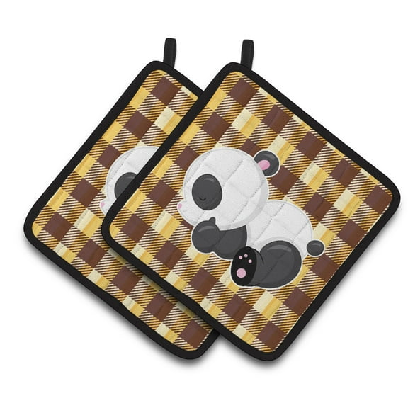 Panda Naptime Pair of Pot Holders